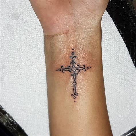 tattoo cross wrist